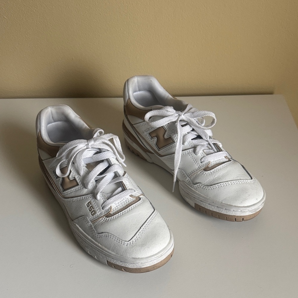 New Balance 550 Tan and White